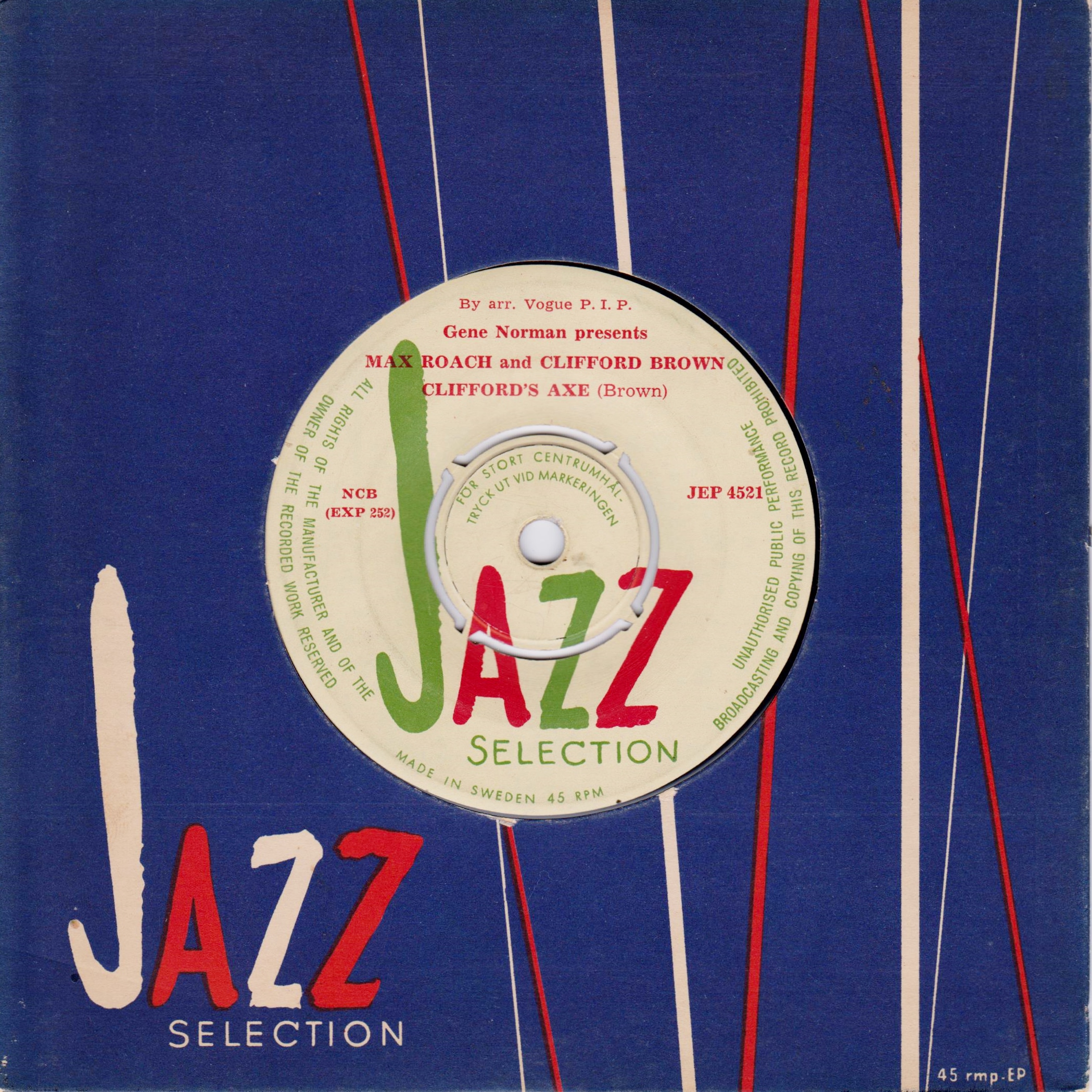 Max Roach and Clifford Brown, Jazz Selection JEP 4521